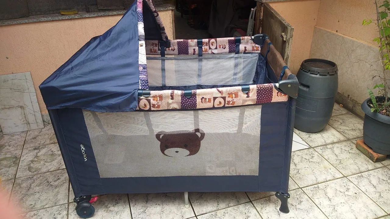 Cercadoo para bebê com design de urso e ursa - Foto 2