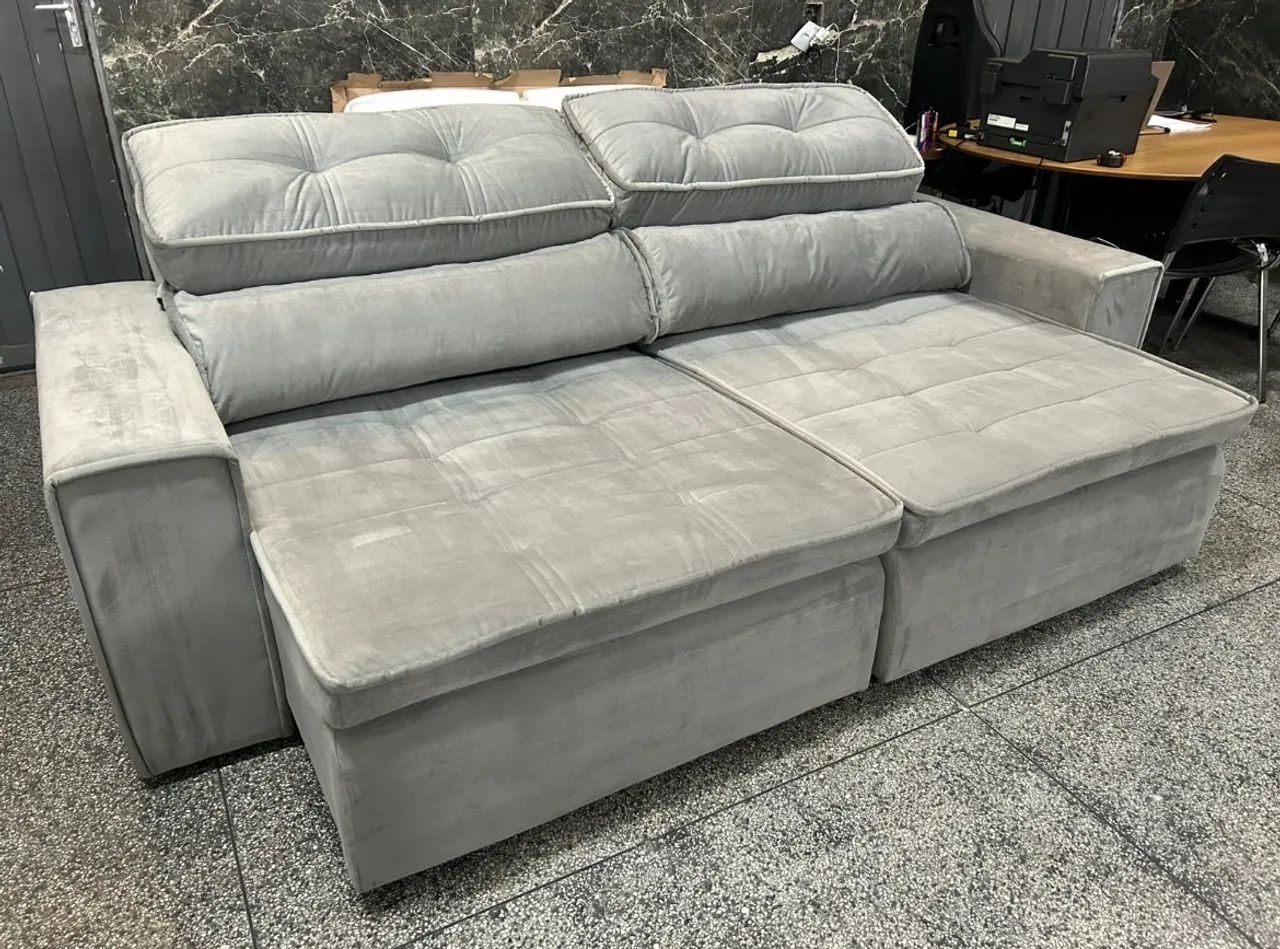 Sofá Retrátil e Reclinável 2.50m NOVO ( Direto da Fábrica )  - Foto 4