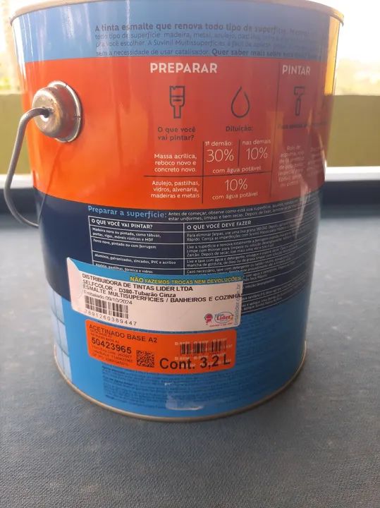 Tinta Suvinil Multissuperfícies 3,2L - Azul Premium - Foto 5