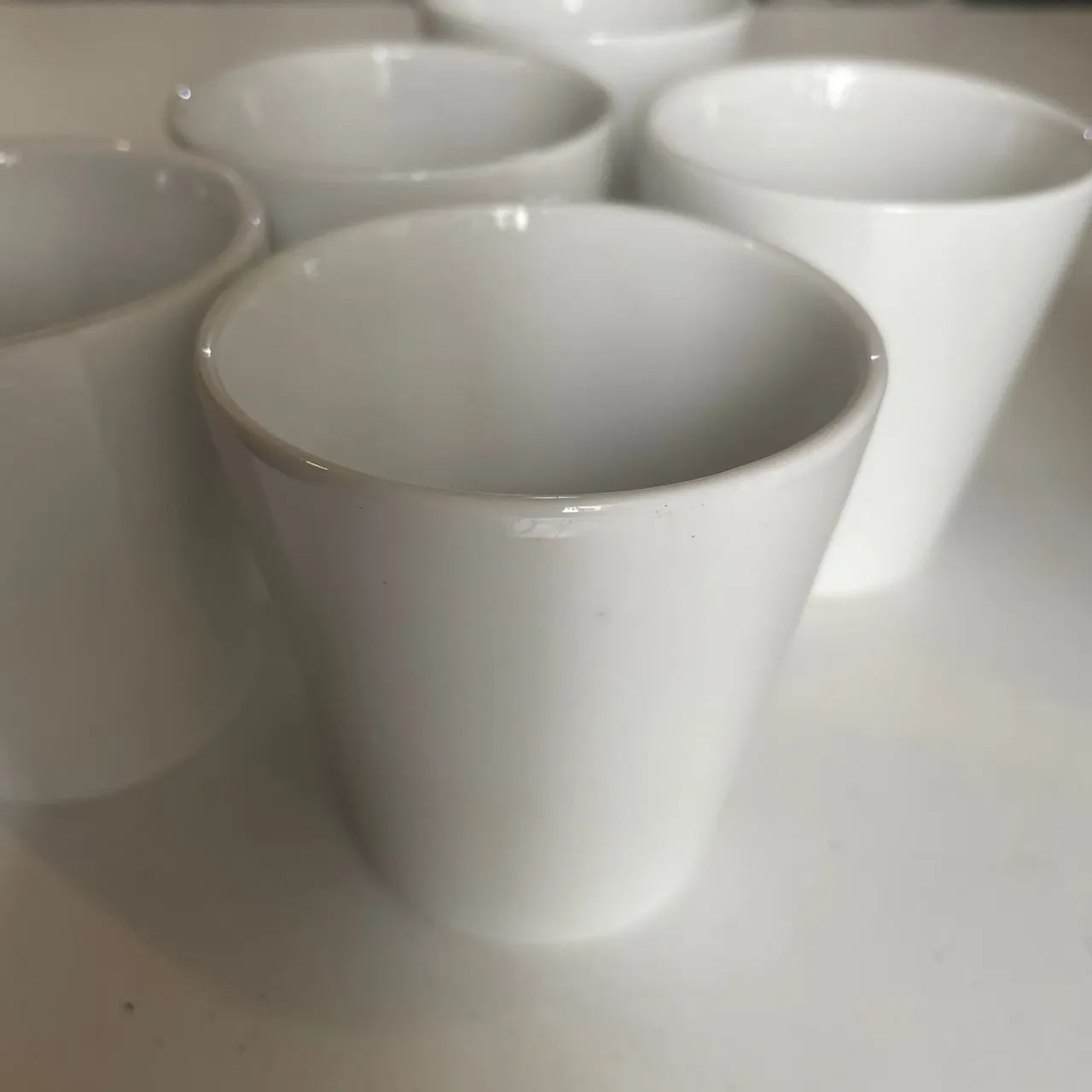 Jogo 5 copos porcelana branca Brinox Durable White 100ml - Foto 6