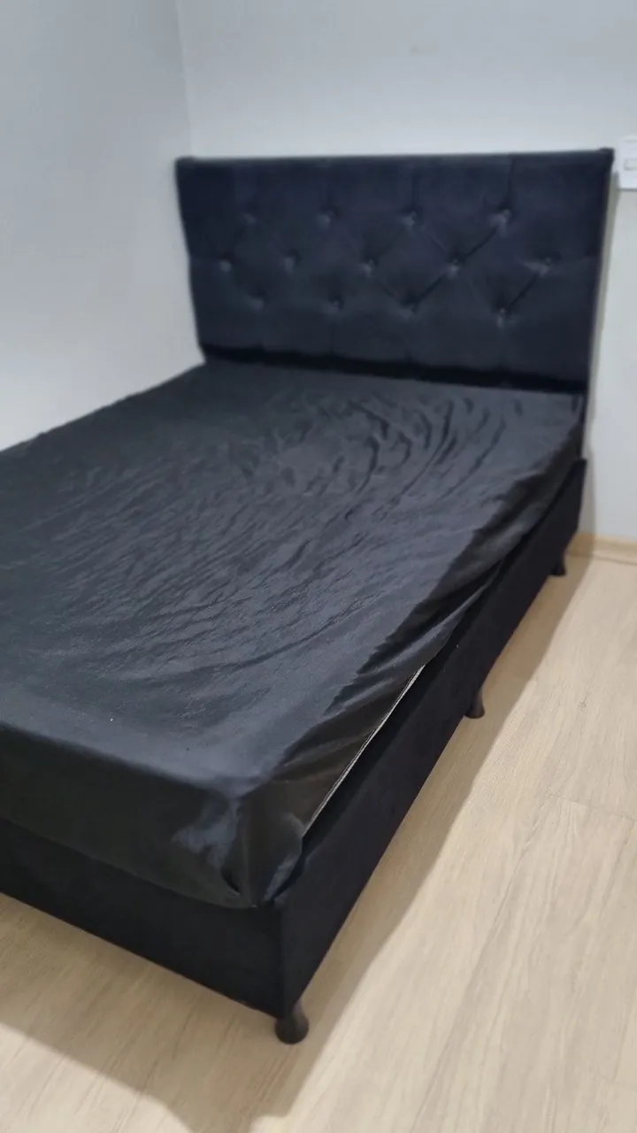 Cama Box com Cabeceira Estofada