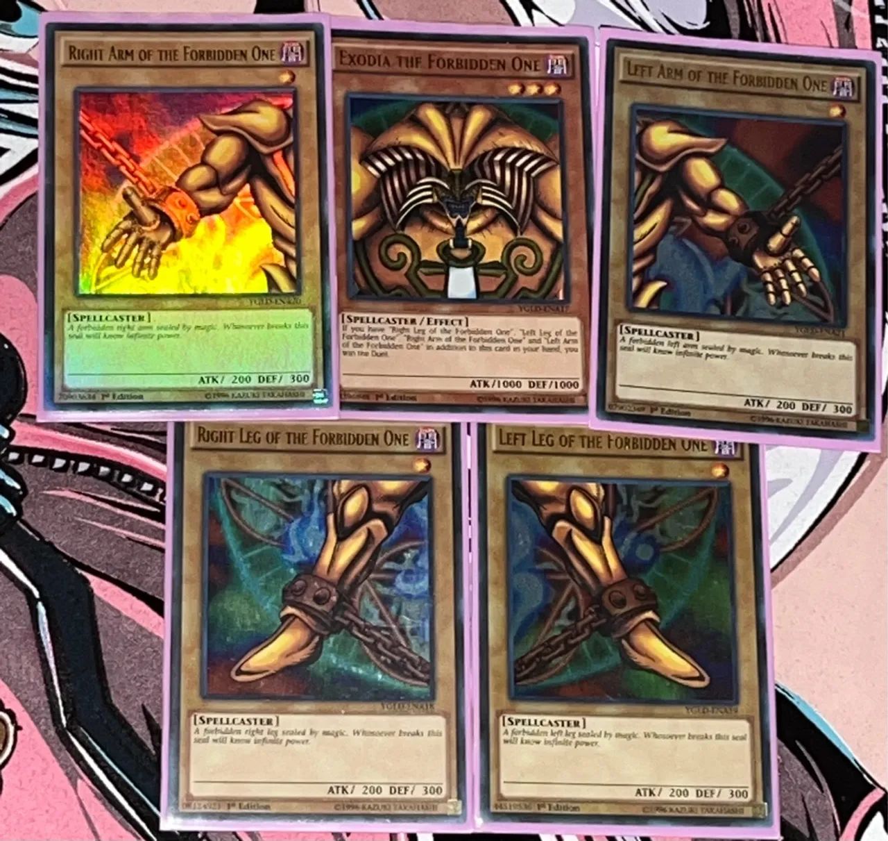5 Partes do Exodia The Forbidden One Ultra Raro YGLD 
