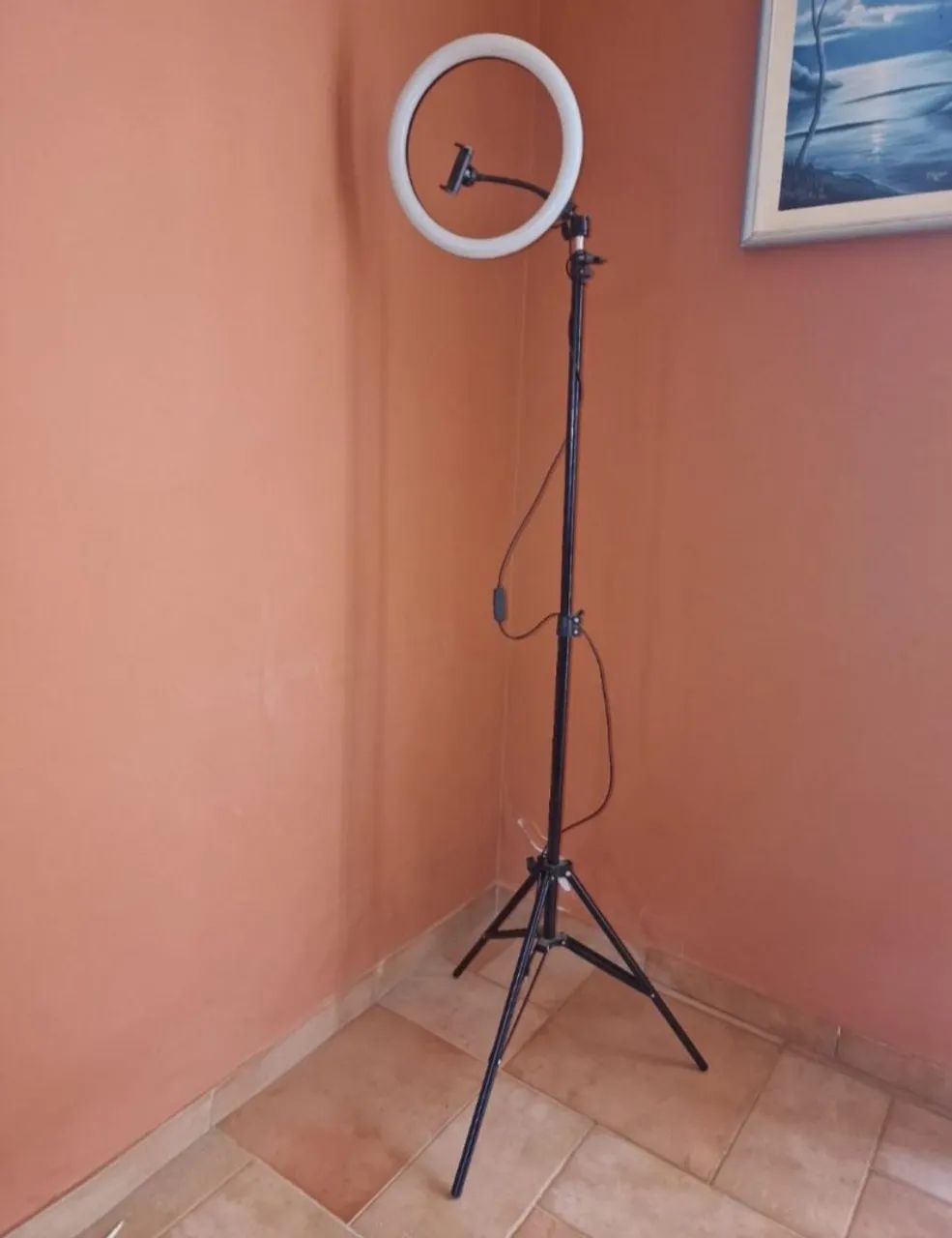 Ring Light LED Profissional com Tripé Ajustável e Suporte para