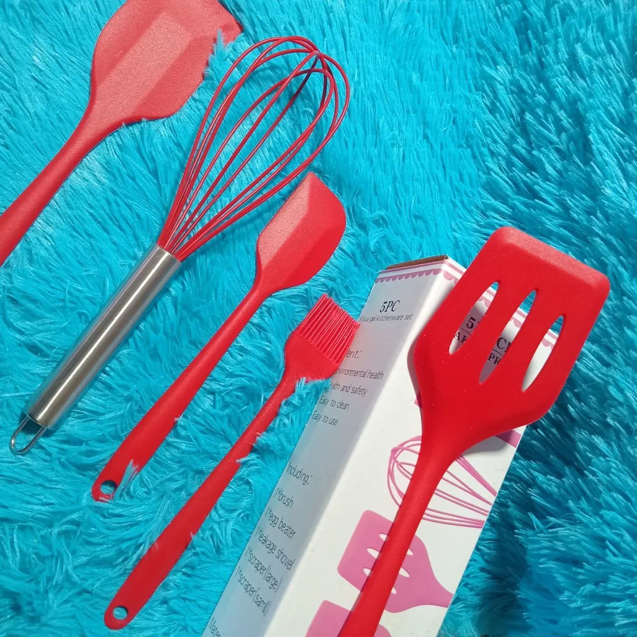 Kit de Utensílios de Cozinha em Silicone - 5 Peças - Foto 4