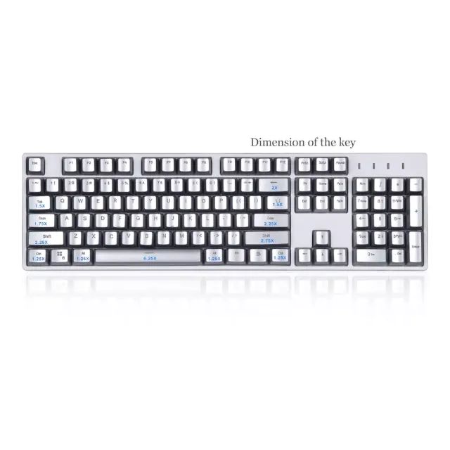 Keycaps Prata Kit Completo - US - Foto 2