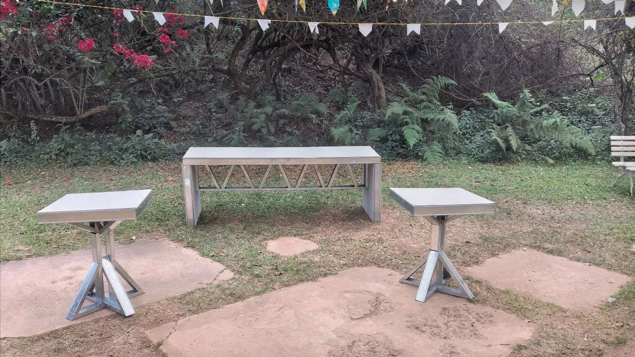 Buffet / bancada com 2 aparadores,   área externa, resistente a chuva  - Foto 3