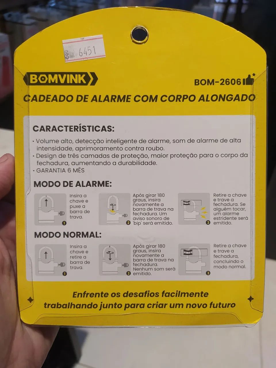 Cadeado com alarme - Foto 2
