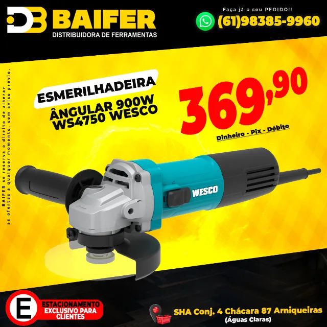 Esmerilhadeira Ângular 900w Ws4750 Wesco