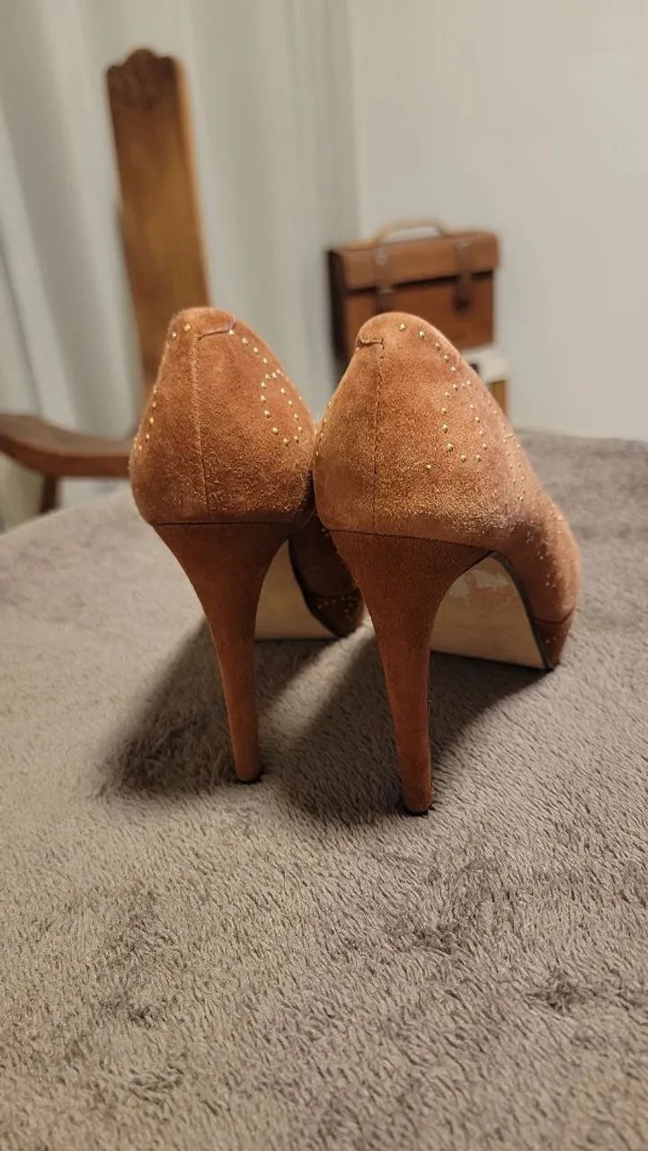 Sapato caramelo com plataforma - Foto 4