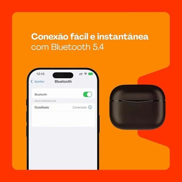 Fone de ouvido Geonav TWS Preto - Novo - Foto 3