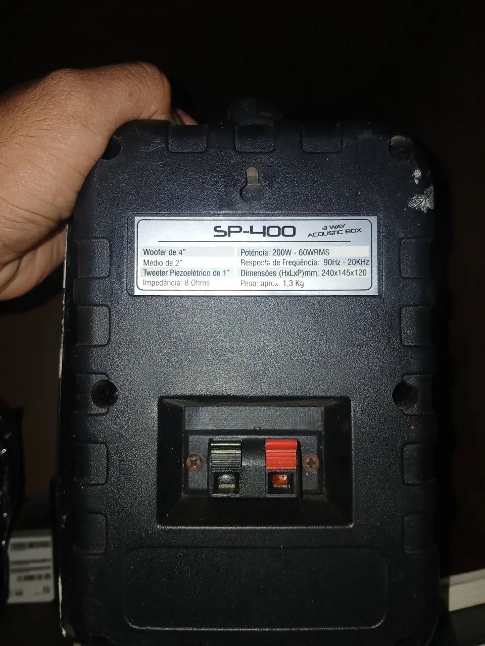 Kit com 4 Caixas de som SP 400 preto - Foto 3