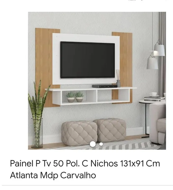 Painel para TV 50 Polegadas com Nichos novo na caixa