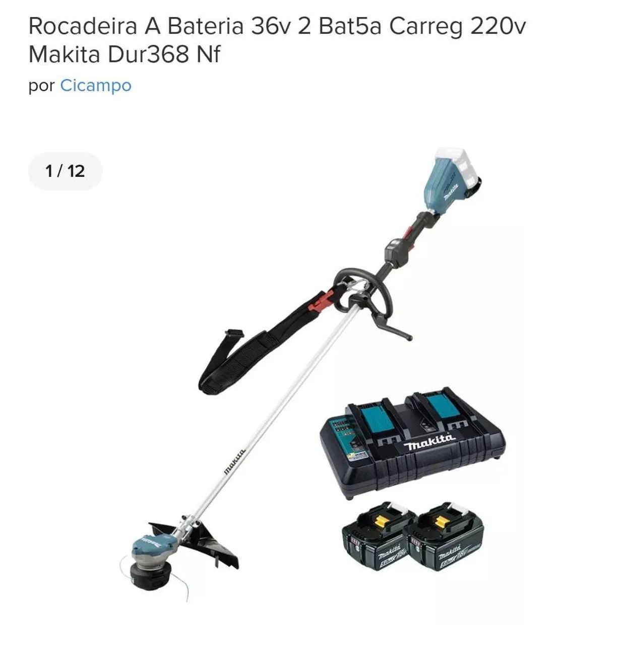 Roçadeira a Bateria Makita DUR368LZ - Foto 2