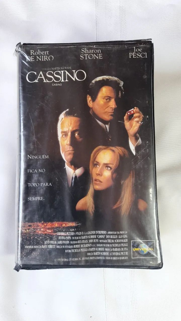 vhs cassino. Robert De Niro, Sharon stone e Joe Pesci.
