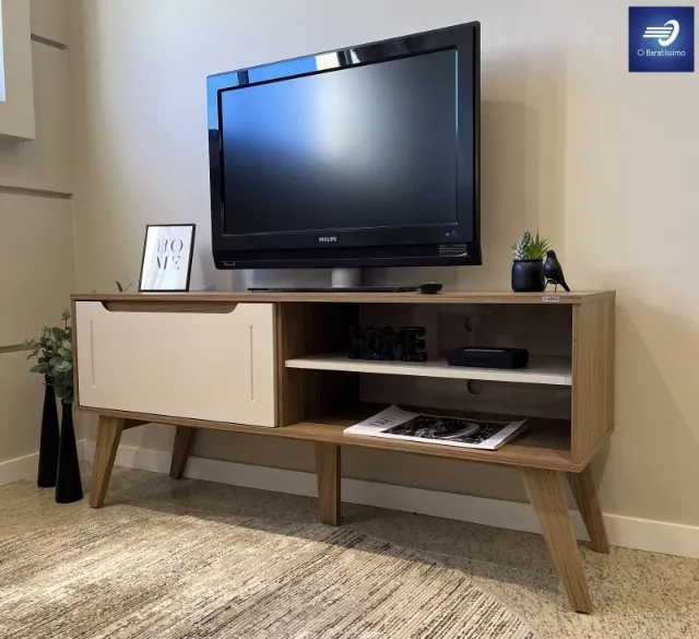 Rack Retrô para TV até 60? com 1 Porta Basculante