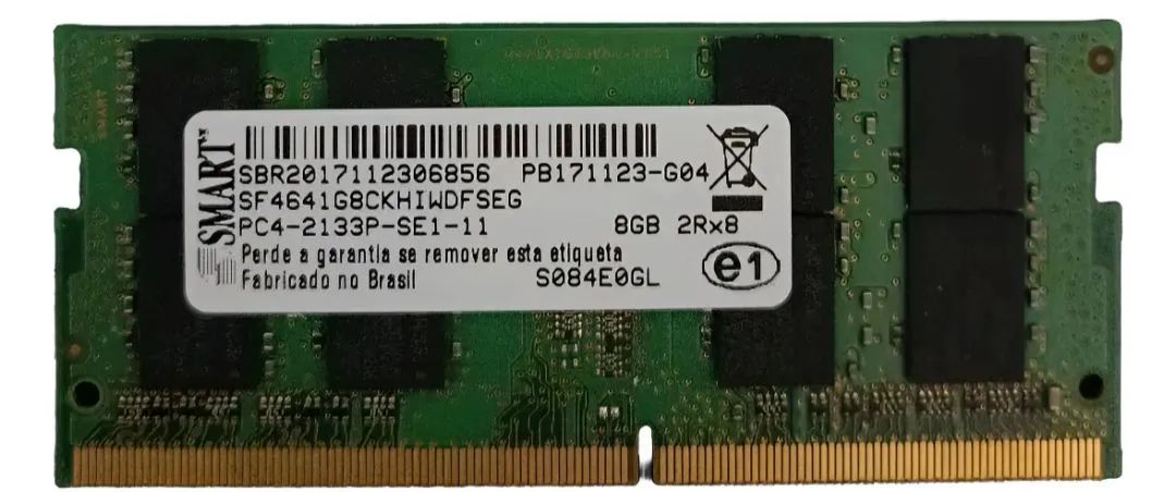 Memória RAM 8GB DDR4 Smart 2133Mhz