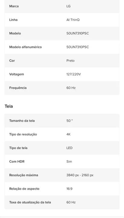 Smart Tv LG 50 4K Thinq Al WebOS - Foto 3