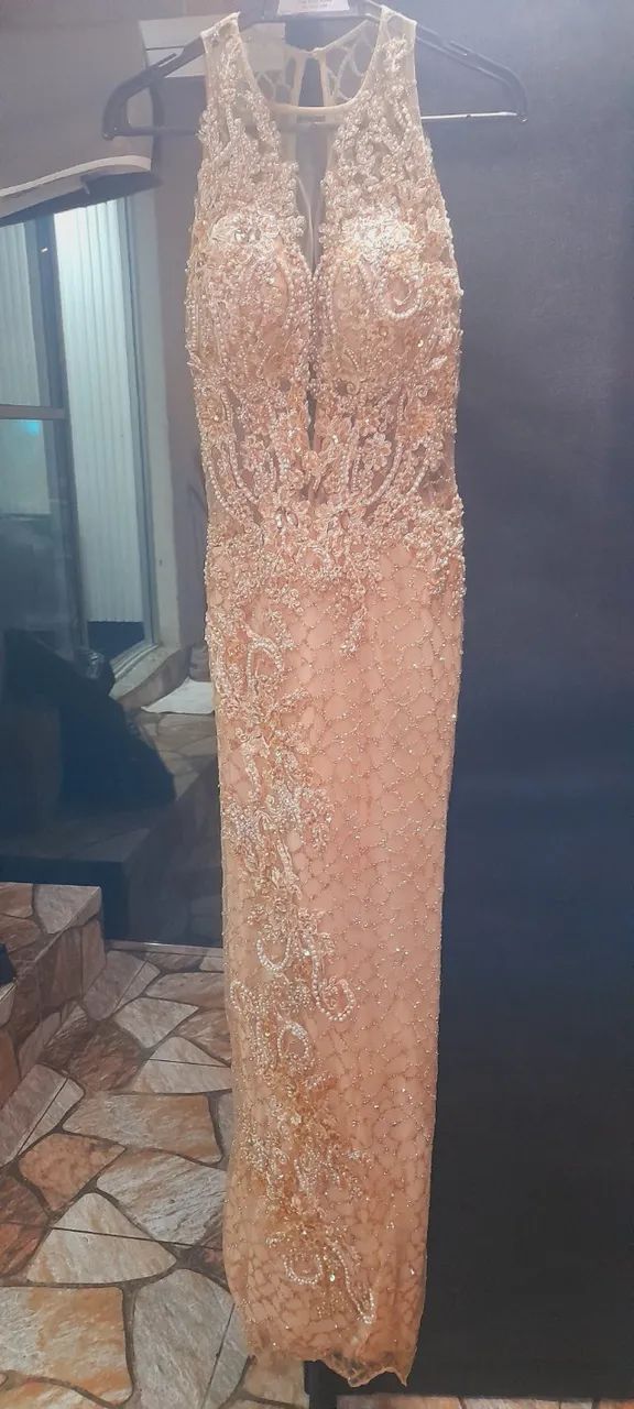 Vestido Dourado (formal elegante)