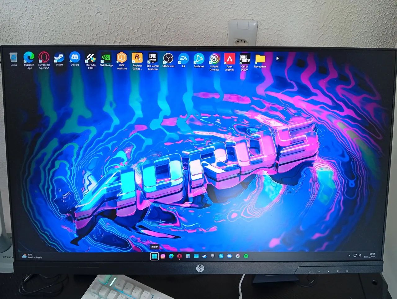 Monitor IPS haiz 27 polegadas 240hz 1 ms