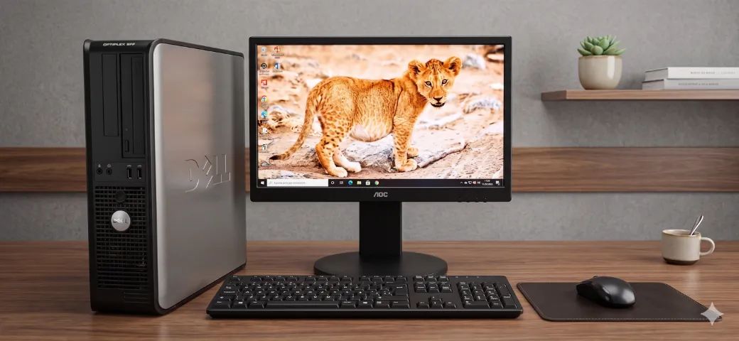 Kit Cpu Dell Core 2 duo + monitor 15 pol
