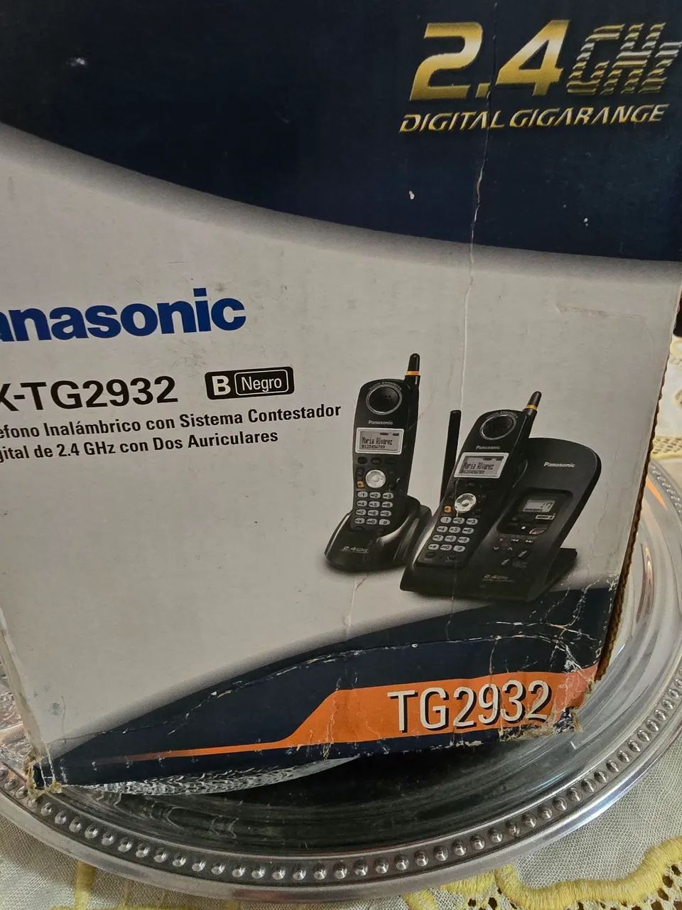 Telefone Panasonic kit com 2 fones sem fio 