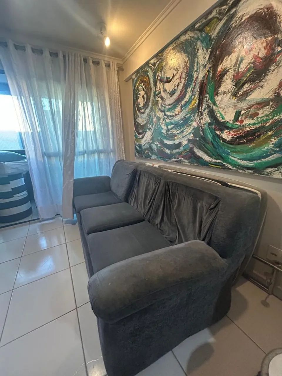 Vendo Sofá Precisando de Reforma (ACEITO PROPOSTA) - Foto 4