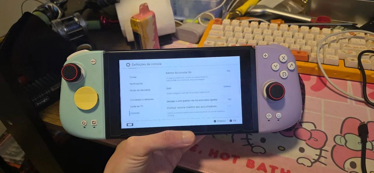 Nintendo Switch com modpad controller