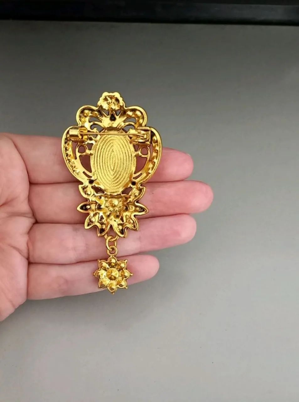 Broche de Camafeu Luxo Dourado (novo) - Foto 5