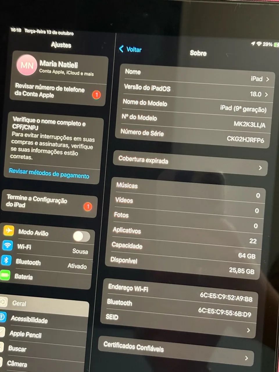 IPAD 9 geração 64gb - Cinza Espacial  - Foto 4