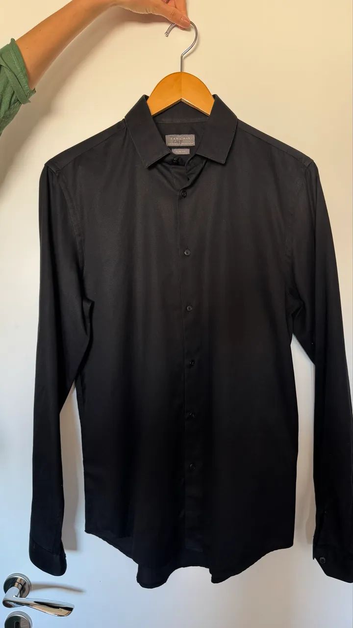 Camisa preta Zara - Foto 4