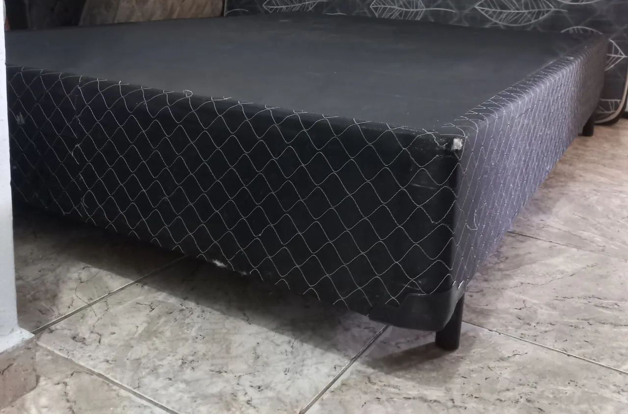 Cama box casal preta