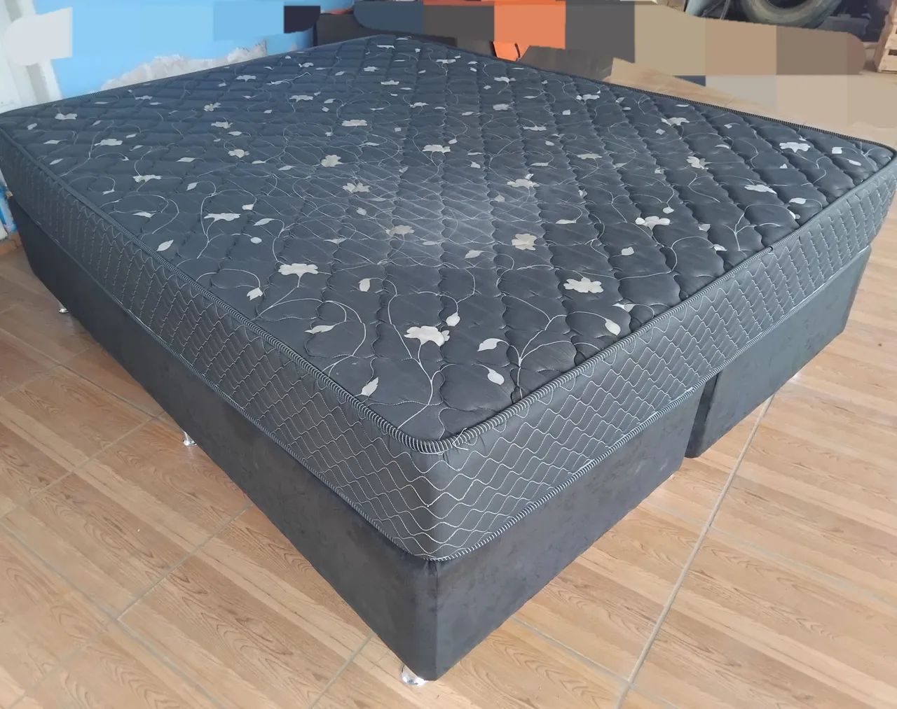 Cama box casal tamanho quem com colchão de espuma  - Foto 3