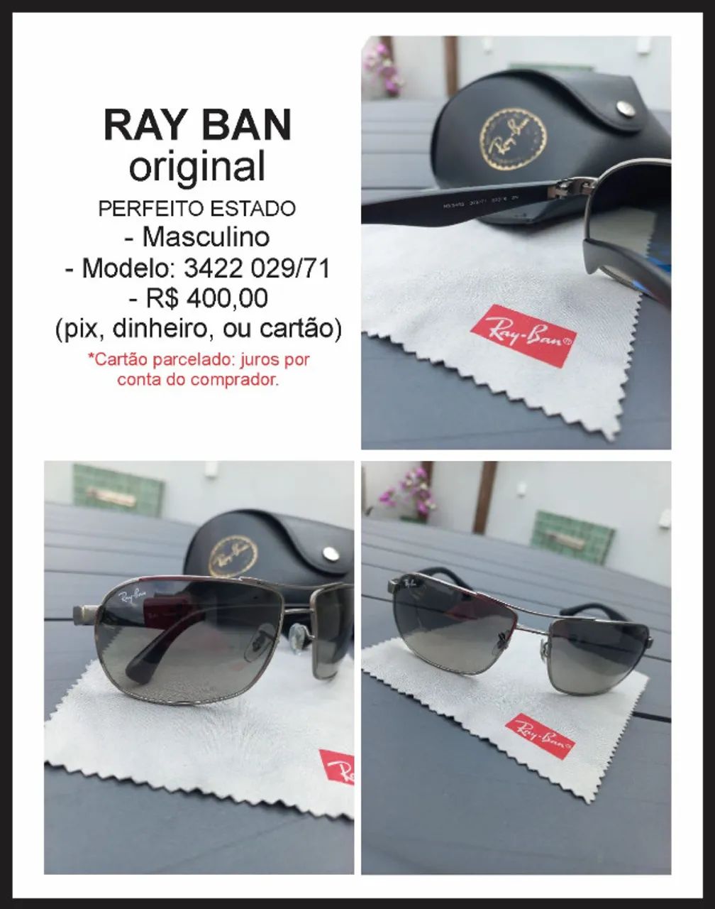 oculos de sol ray ban original