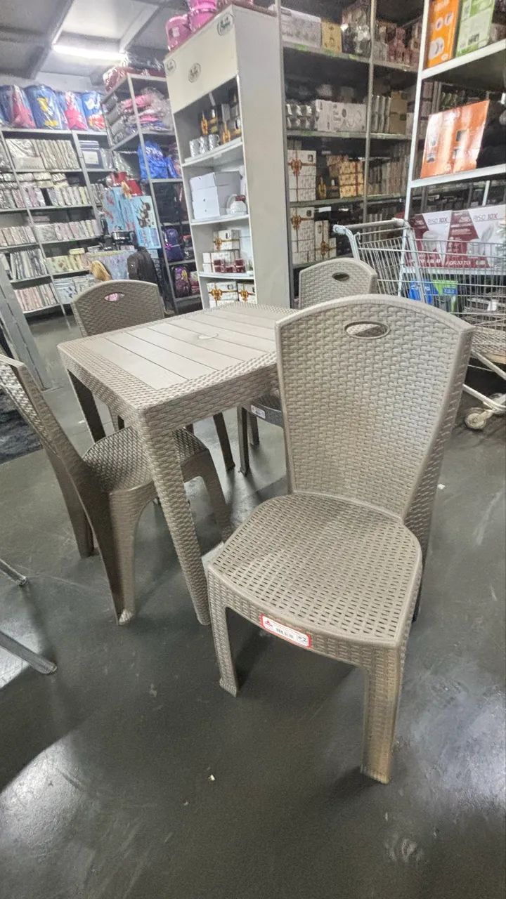 Jogo de mesa estilo rattan pronta entrega  - Foto 2