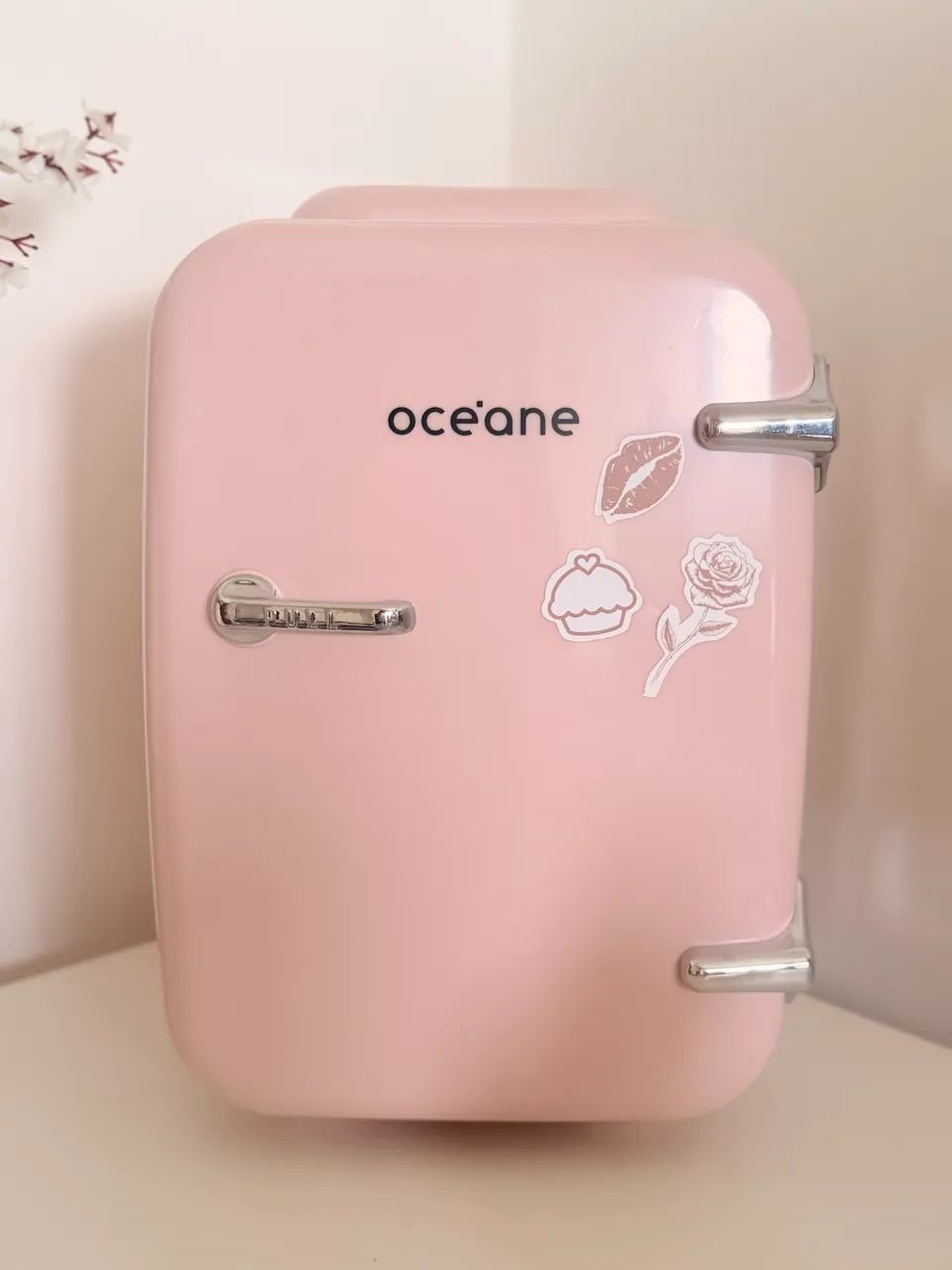 Mini geladeira oceane rosa  - Foto 2