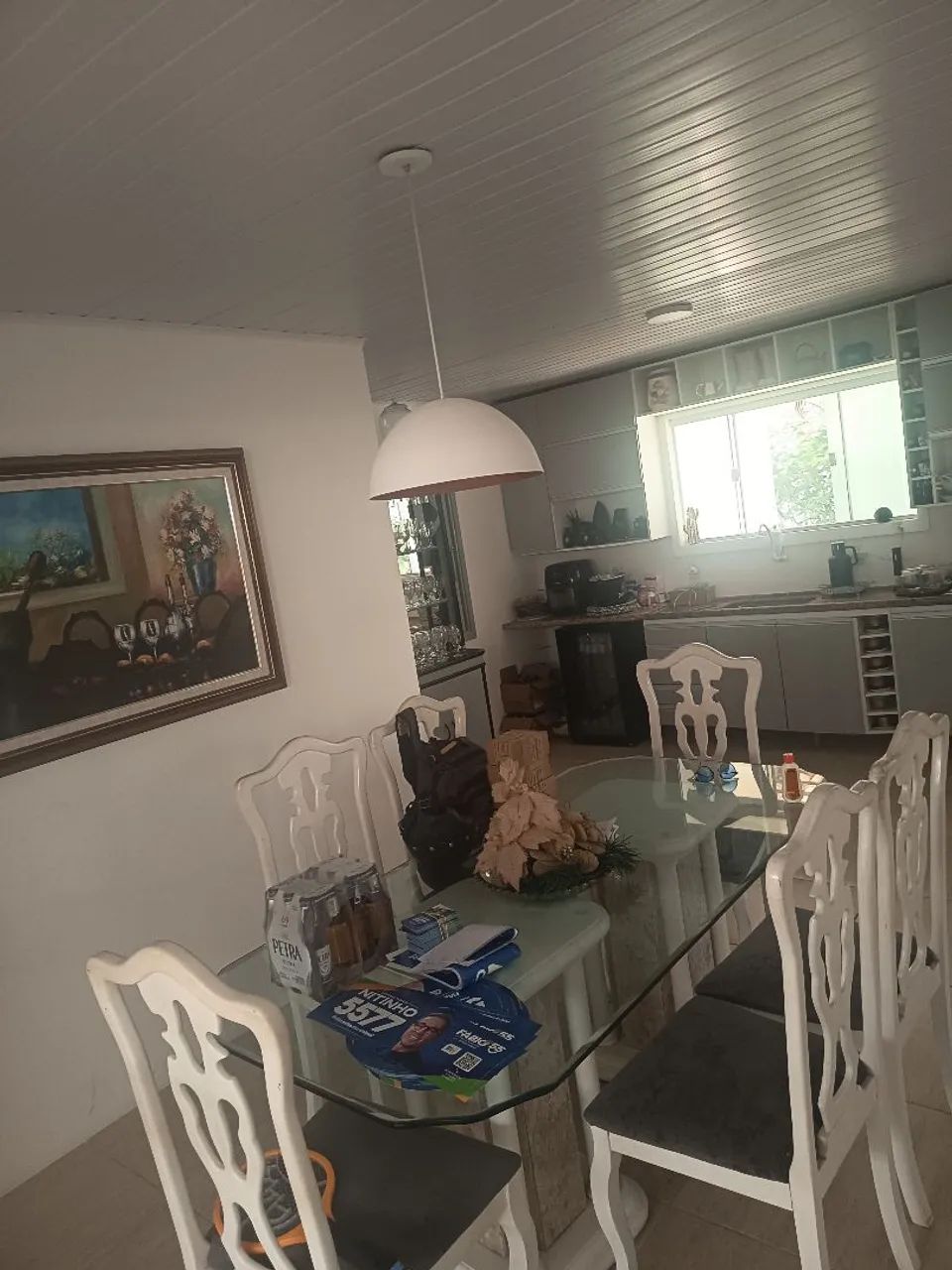 Mesa de jantar de madeira macica - Foto 4