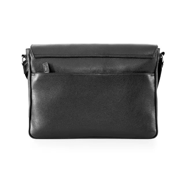 Bolsa Transversal Notebook 16" Couro Preto - Foto 5