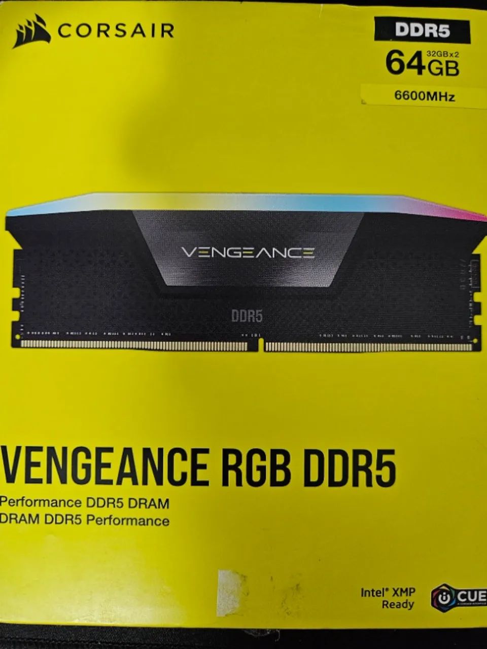 Memória RAM Corsair Vengeance, DDR5, RGB, 64GB (2x32GB), CL32, 6600MHz