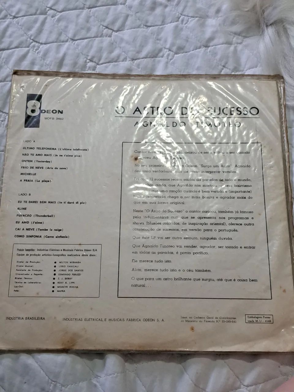 Disco de Vinil Agnaldo Timóteo - O Astro do Sucesso - Foto 2