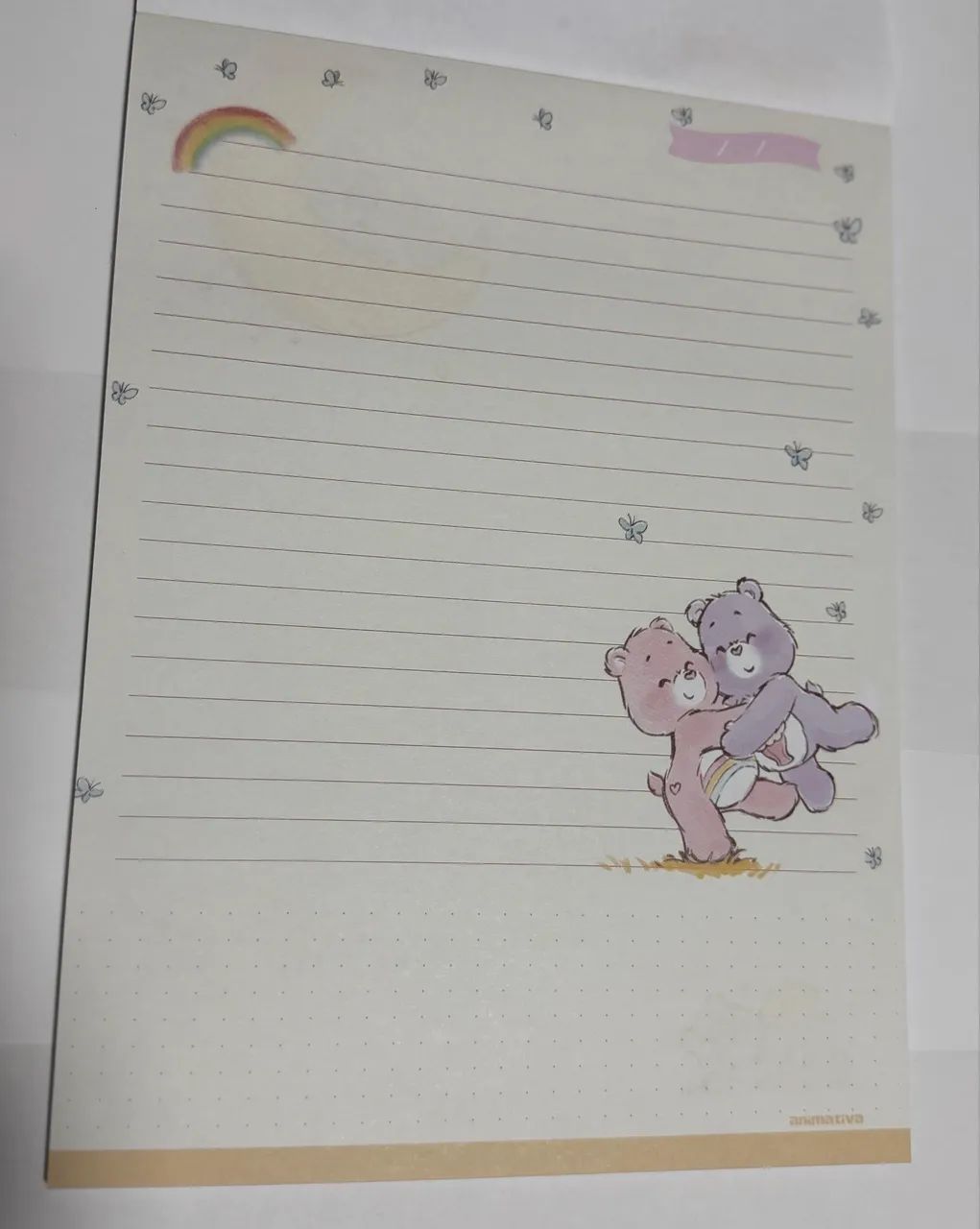 Papel de carta Ursinhos Carinhosos Animativa