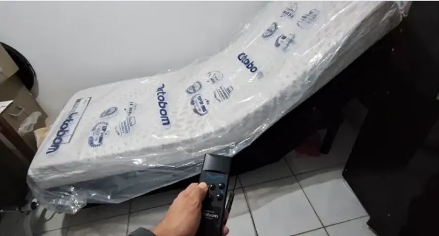 Colchão e Base elétrica articulada - Cama articulada Ortobom
