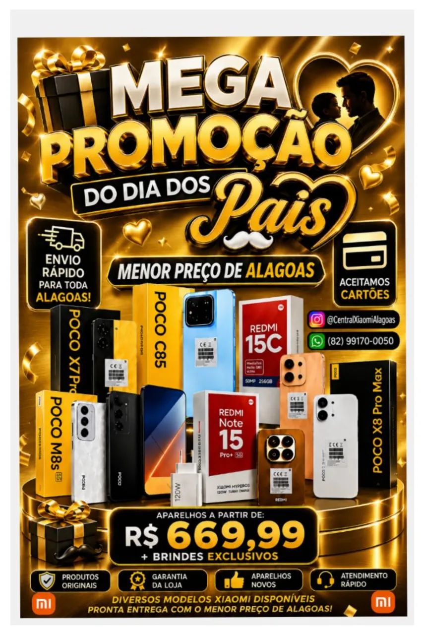 Xiaomi Redmi Note 15 5G, Poco C85, Poco X8 Pro Max e Diversos Modelos Disponíveis 