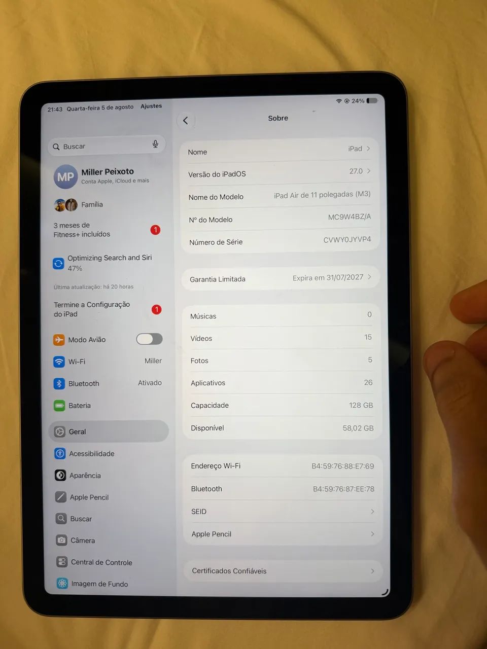 iPad M3 11 polegadas 128GB Novo  - Foto 2