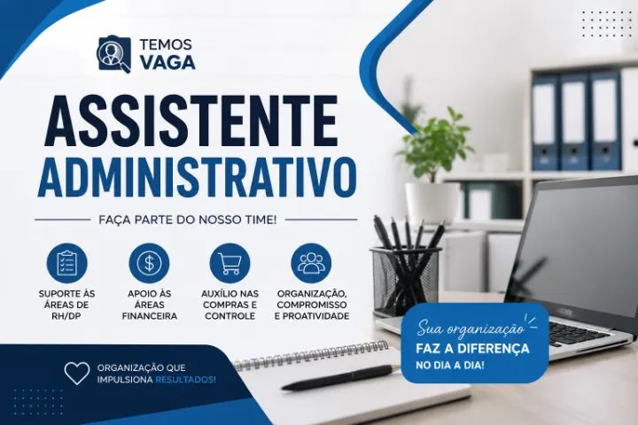Assistente administrativo, das 10h às 19h, Centro de Fpolis
