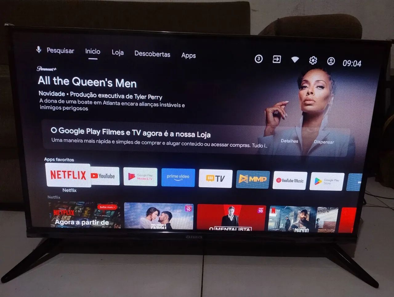 Tv Aiwa 32 polegadas smart borda infinita na garantia ainda completa  - Foto 5