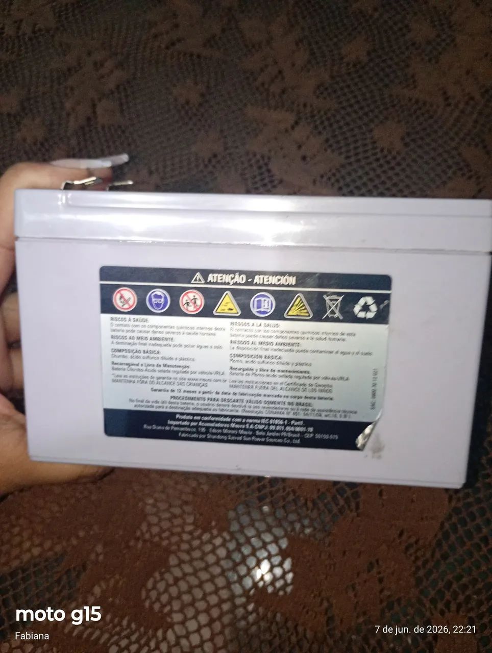 Bateria moura nova