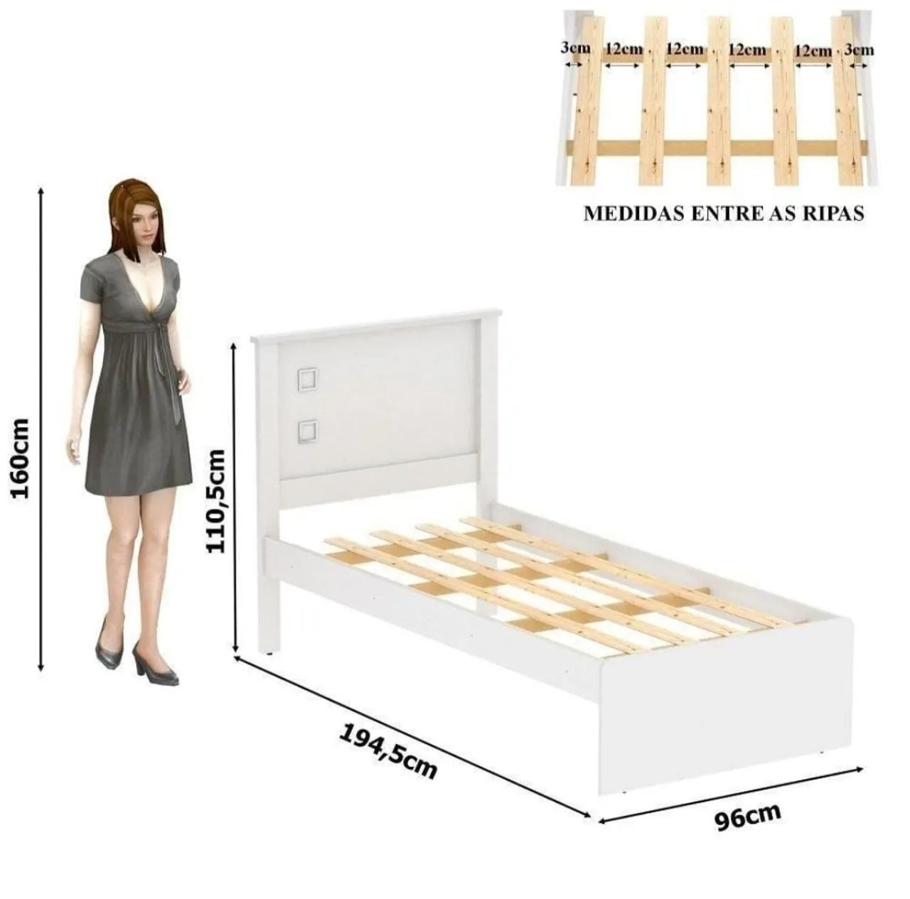 Vendo cama de solteiro com cama auxiliar 