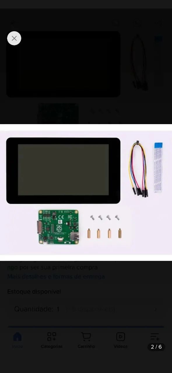 Tela Raspberry Touch de 7 Polegadas  - Foto 2
