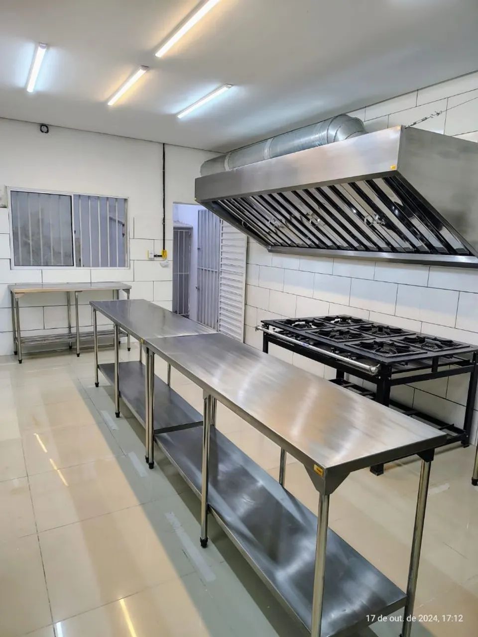 Coifa de inox mesa de inox estantes de inox  - Foto 3