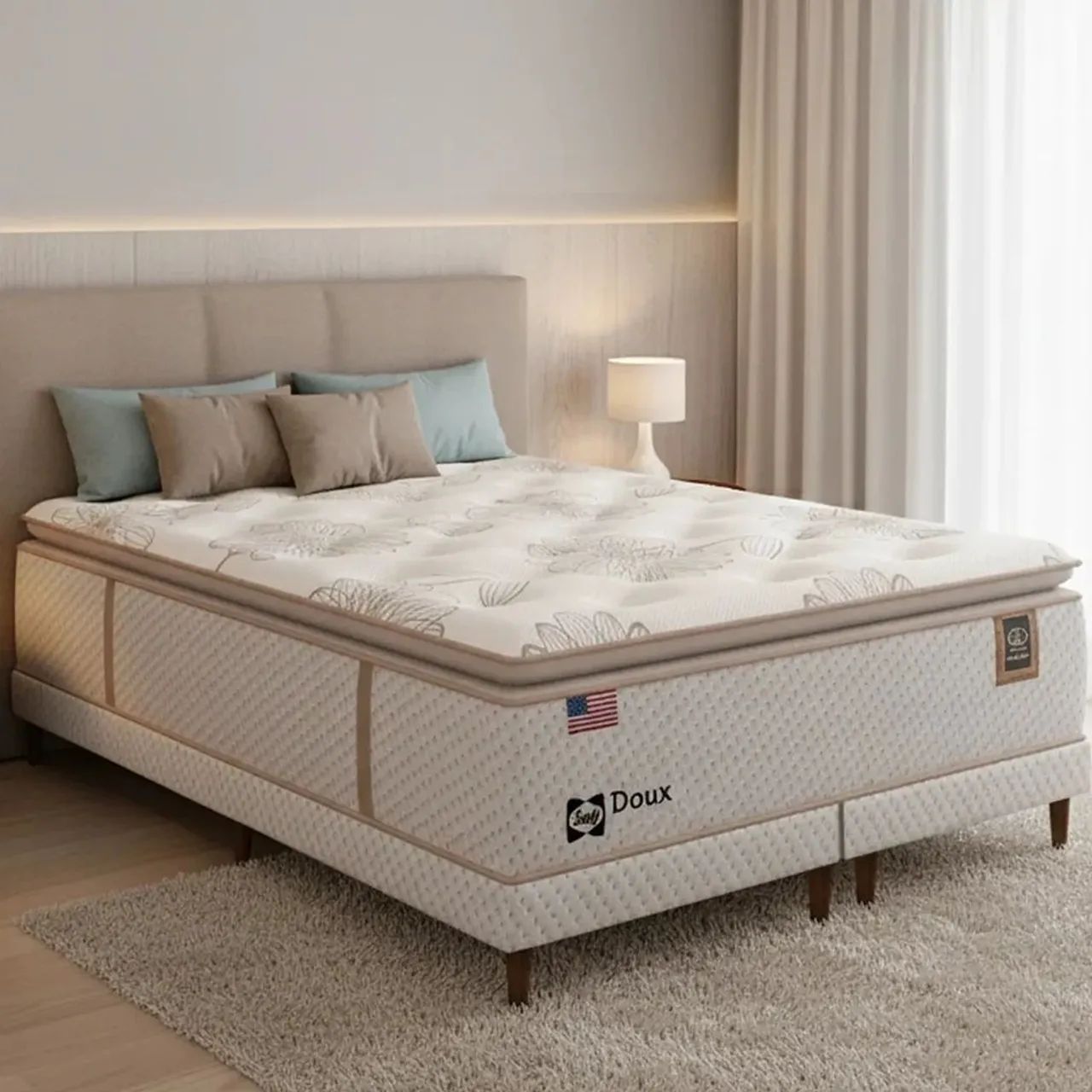 Colchão Doux King Molas Lfk 36x203x193cm Sealy _ pronta entrega 